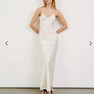 NWT Nili Lotan Cami Silk Gown in Ivory